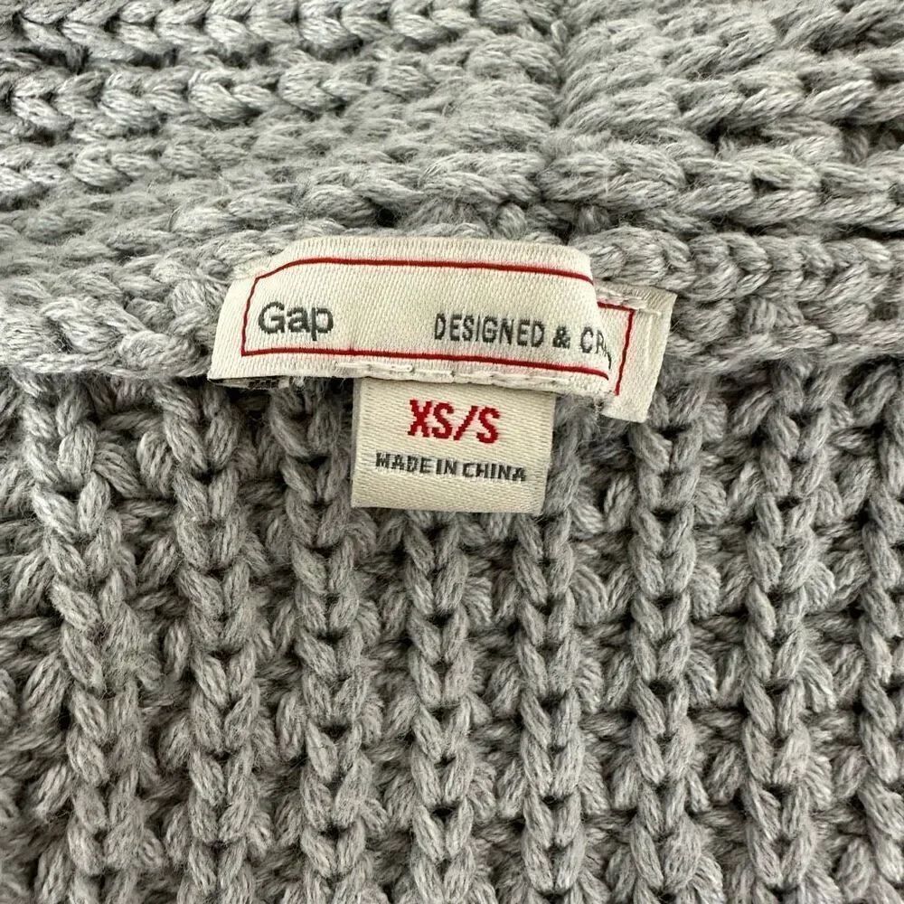Gap Women's Chunky Open Front Grey Sweater size XS/S - Picture 3 of 6